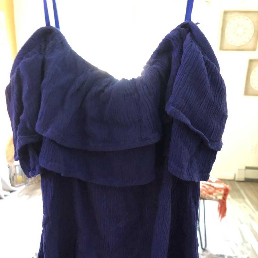 Blue off the shoulder top